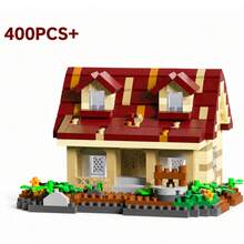 400+PCS Forest Cabin Building Block Set, 6 Styles Available, Mini Woodland House Model, Adult Collectible Desktop Display Decor, Each Style Sold Separately - Forest Cabin - View 16