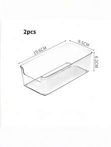 1pc Transparent Acrylic Multi-Function Storage Organizer Box, Multi-Function Plastic Organizer Tray With Handle, Stackable Storage Box, Suitable For Drawer, Desktop, Kitchen, Storage Room And Outdoor Picnic - Multicolor - View 11