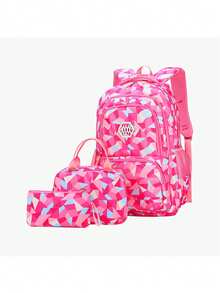 1 Set Plaid Print Backpack, Large Capacity Multi-Compartment Design, Dual Zipper Closure, Suitable For Daily Use And Travel - A - View 12