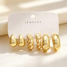 6-18pcs Fashion Earring Set, Stylish & Elegant, Suitable For Daily, Party, And Event Wear, Gift For Her - Multicolor - View 3