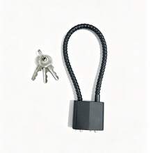 1pc Steel Cable Padlock, Long Beam Anti-Theft Lock For Cabinet, Cupboard, File Cabinet - Extended - View 13