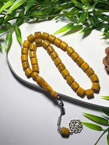33-Bead Ramadan Prayer Beads Bracelet, Cylindrical Single Tassel Prayer Beads, Universal Ramadan Prayer Beads, Portable Religious Bracelet - Multicolor - View 7