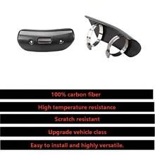 Motorcycle Carbon Fiber Heat Shield Cover, Heat Resistant, Enhances Vehicle Premium Feel, Suitable For All Models, Includes Installation Accessories, Simple And Convenient - Carbon Fiber Plain Weave - View 4