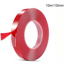 Nail Polish Transparent Tape, High Transparency Double-Sided Seamless Tape, Suitable For Nail Salons. Nail Sticker Display Fixing Tape, Nail Model Display Supplies - Red - View 9
