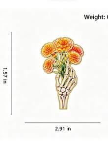 4pcs/Set Mexican Day Of The Dead Brooch/Pin, Suitable For Jackets And Backpacks, Neutral Vintage Gothic Style Brooch, Day Of The Dead Themed Decoration - Multicolor - View 4