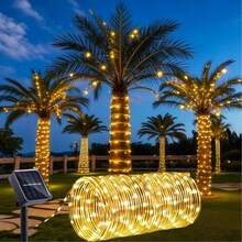 Solar‑Powered Flexible Tube Rope Lights, Durable Hose Design, 8 Lighting Modes, Outdoor Decorative Lights For Home Courtyard, Christmas & Holiday Party Decoration - Solar Tube Light - View 7