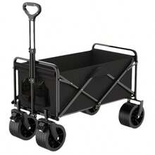 Camping Cart With Tabletop, Outdoor Picnic & Outing, Pull Handle, Mobile Foldable Trolley - Multicolor - View 10