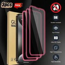 Set Of 3 (Pink Glow-In-The-Dark Anti-Peep) Privacy Tempered Glass Screen Protectors That Shine At Night. Smooth Surface With Good Gloss | Reinforced Glass Protection, Compatible With Compatible With Iphone 18Pro 18Promax 18 Duo 17 16 15 14 12 13 11 - 3pieces/PINK Privacy - View 26