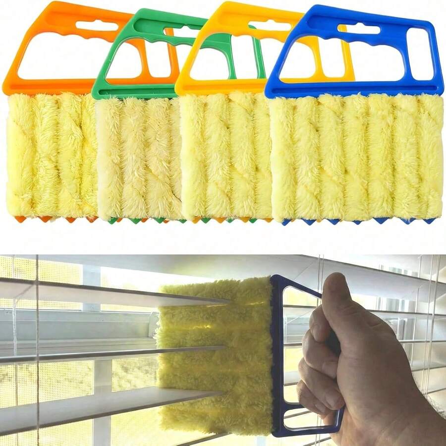 1pc Reusable Window And Blind Cleaning Brush With Washable Dust-Proof Brush Head - Easily Clean Blinds, Vents, Blind Slats And Narrow Spaces, Machine Washable, Suitable For Home, Bathroom And Kitchen Surfaces - Multicolor - View 1