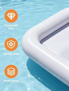 1pc PVC Inflatable Floating Bar Tray, Waterproof Floating Drink Holder, Portable Beverage Service Tray, Suitable For Swimming Pool Party, Beach Camping, Backyard Gathering, Hot Tub, Picnic, Summer Outdoor Party Supplies - A - View 4
