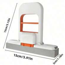 SOKANY Rubber Cotton Mop, Hands-Free Slouchy Mop, Strong Water Absorption, One-Click Cleaning, Wet & Dry Use, Single-Hand Operation, Foldable Storage, Suitable For Home Kitchen/Bathroom/Glass Cleaning And More - Mini Mop - View 3