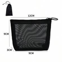 3/1pc Minimalist Makeup Bag - Lightweight, Durable, Zippered Travel Storage Pouch With Adjustable Strap, Multifunctional Portable Mesh Transparent Toiletry Bag, Simple Storage Bag With Zipper - A - View 16