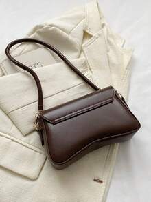 Minimalist Underarm Bag, All-Math Armpit Bag, Women's Flap Shoulder Bag,Bags For Woman,Brown Bag,Autumn - Coffee Brown - View 9