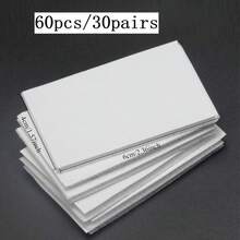 60pcs/30pairs Hook And Loop Fasteners, Large 4cm*6cm, Strong Adhesive Backing, Reusable Straps, Double-Sided Tape, No Residue, Suitable For Sofa Cushions, Bed Sheets, Floor Mats, Blankets - 60pcs/30pairs - View 7