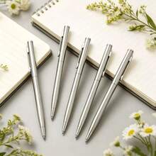 4pcs/Set Random Leopard Print Ballpoint Pens, Retractable Design, Multiple Patterns, Minimalist Printed Pens, Suitable For Weddings, Parties, Daily Use, Gifts, Perfect Valentine's Day Gift For Friends And Family - A - View 1