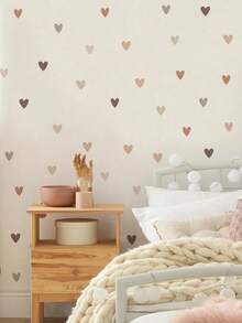 3pcs PVC Wall Stickers, Modern Heart Pattern Home Decor Wall Decals, Stickers, Wall Decals, Home Decor Supplies, Spring Decoration Refresh Home, Decorative Stickers Gift Birthday Graduation - Multi-color - View 6