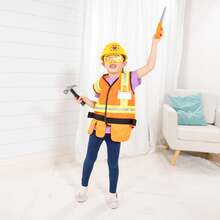 Melissa & Doug Construction Worker Role Play Costume Dress-Up Set (6 Pcs) - Construction Worker Costume - View 5