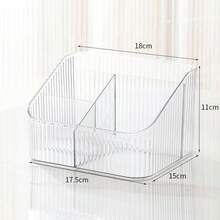 1pc/2pcs Cosmetic Storage Box, Office Stationery Desk Organizer, Storage Rack With Drawer, Skincare Storage Box, Pen Holder Organizer, Suitable For Vanity, Office Desk, Student Desk Storage - Clear - View 6