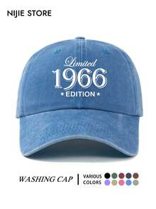 1pc "1966EDITION" Funny Letter Print Design Baseball Cap, Lightweight Comfortable Adjustable Sun Protection Multi-Function Baseball Cap, Vintage Washed Cap, Unisex Baseball Cap, Suitable For Daily Wear, Commuting, Outdoor Activities And Other Occasions - A - View 8