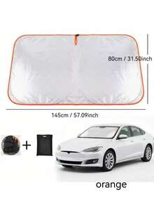1pc Car Front Windshield Sun Shade, 1 Sun Shade + 1 Storage Bag, Car Sun Visor Front Windshield, Car Privacy Curtain, Anti-Freeze, Convenient Storage Design, Full Edge Seamless Fit, Equipped With High-Density Blackout Fabric With Reflective Coating, Protects Car Interior, Prevents UV Rays, Universal Fit For Sedans, SUVs And Trucks, Durable Car Interior Protection Accessory, Holiday Gift, New Year Gift, Christmas Gift - Car Sunshade - View 8