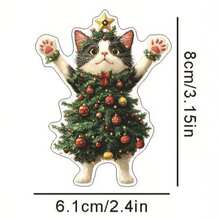 1pc Christmas Tree Kitten Christmas Pendant Suitable For Keychain, Bag, Car Rearview Mirror, Backpack Charm, New Christmas Black Cat White Cat Christmas Tree Children's Gift Keychain Pendant Backpack Key Ring Charm - Multi-color - View 9