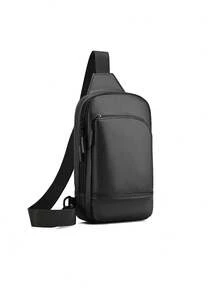 Men's Chest Bag Can Be Worn With A Simple Business Style On The Chest And Back. It Is A Portable Shoulder Bag For Travel - Black - View 6