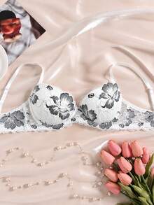 Bộ 3 áo ngực nữ nâng ngực chống trượt đúc đục thêu ren thanh lịch - Nhiều màu - Xem 3