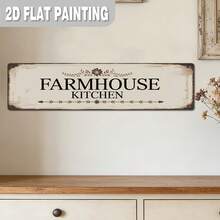 2D Flat, 1pc/Set, Home Decor Signs And Plaques, Farmhouse Kitchen Metal Signs, Country Farmhouse Plaques, Street Signs, Garden Path Signs, Vintage Wall Decor, Suitable For Kitchen, Dining Room, Living Room, Porch, Breakfast Area (Random Style) - A - View 4