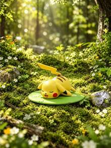 Miniso INISO Pokemon Sleepy Forest Character Ornament With Leaf Base, Random 1 Style Sent For Desk Shelf Display, Birthday Christmas Gift - Style 1 - View 10
