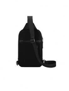 Men's Chest Bag Can Be Worn With A Simple Business Style On The Chest And Back. It Is A Portable Shoulder Bag For Travel - Black - View 5