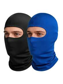 1 Or 2 Pcs Unisex Solid Color Balaclava, Outdoor Cold-Proof Face & Neck Integrated Cycling Windproof Mask, Warm Solid Color, Suitable For Daily Outings, Clothing Matching, Cycling And Other Scenarios - Multicolor - View 22