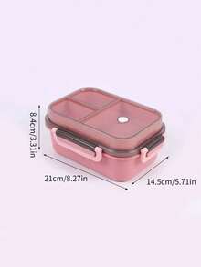 1 Double-Layer Lunch Box - Suitable For Microwave Ovens, Suitable For Large Capacity Rectangular Bento Boxes - With Compartments And Leak Proof Covers, Suitable For Use In Schools, Work, Camping Trips, And Restaurants (Durable And Leak Proof) - Multicolor - View 8