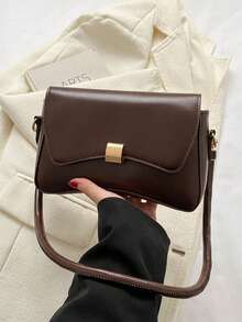 Minimalist Underarm Bag, All-Math Armpit Bag, Women's Flap Shoulder Bag,Bags For Woman,Brown Bag,Autumn - Coffee Brown - View 2