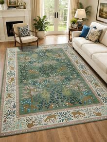 1 buah Karpet Gaya Persia Antik Bertekstur Usang, Karpet Persegi Panjang Serat Poliester Tradisional Bohemian, Mudah Perawatan dan Dapat Dicuci, Cocok untuk Ruang Tamu, Lorong, Samping Tempat Tidur, Ruang Duduk, Dekorasi Rumah Kamar Tidur - MultiWarna - View 14