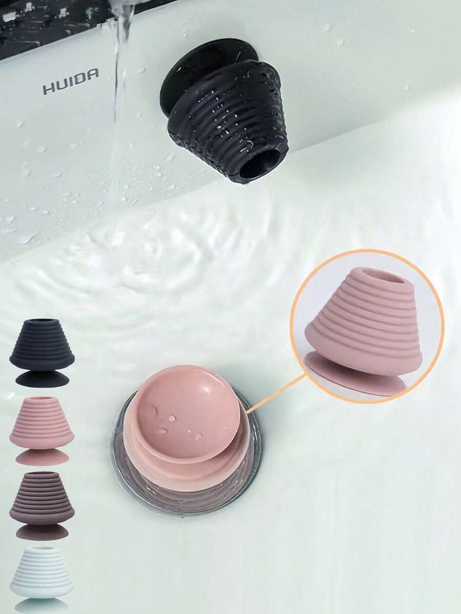1pc Universal Bathtub Stopper - Leak-Proof Threaded Plug, Suitable For Bathtub, Sink, Bathroom Drain, Multi-Purpose Sink And Kitchen/Laundry Room Drain; Fits Most Drain Holes; Comes With Suction Cup For Convenient Storage; Home And Bathroom Accessory.