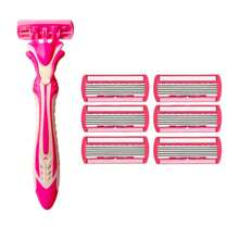 6-Layer Manual Body Hair Razor Women Clean Razor Shaver Bikini Trimmer Hair Remover Hair Trimmer For Face Body Men Women Grooming Beauty Tool - Multicolor - View 8