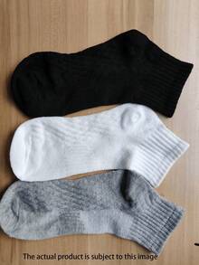Breathable Sports Socks, Unisex Anti-Odor Short Socks, Moisture-Wicking, Sweat-Absorbing, Antibacterial, Lightweight Ankle Socks, Suitable For Sports And Casual Wear, Autumn/Winter Style, Christmas Gift - Multicolor - View 6