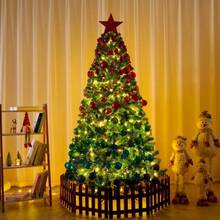 USB Powered Christmas Tree Green Copper Wire String Lights, LED Decorative Atmosphere Lights, Gift Box Packaging, Copper Wire Star Lights, Remote Control Green Plant Christmas Vine Garden Decoration String Lights - USB Plug - View 8