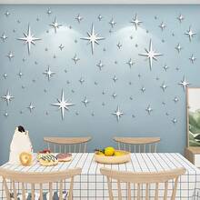 Chrisley 92pcs/Set Star Acrylic Mirror Stickers, Different Sizes Star Pattern, Studio Background Wall Decor, Photography Studio Decoration Supplies - View 4