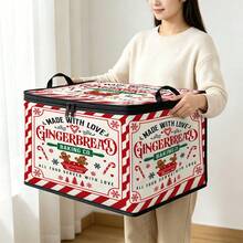 Thickened Storage Bag, Foldable Clothes & Bedding Storage Bag, Dorm Essentials, Suitable For Blankets, Bedding, Wardrobe, Underbed & Dorm Storage, Ideal For Moving, Laundry & Space-Saving Room Organization, Christmas Edition Premium Digital Print Pattern - Multi-color - View 2
