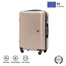 W WINGS Travel Suitcase Set 3 Pcs | Cabin, Medium And Large Hard Shell Luggage With TSA Lock, Telescopic Handle And Wheels - Champagne - View 9