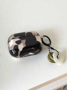 Niche Amber Asymmetrical Black Block Protective Case Untuk Pods 3, Pods Generasi ke-3, Apple Pods Generasi ke-1/2 Pro Wireless Bluetooth Earbuds - Coklat - View 5