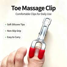 Tiger Mouth Massage Clip Finger Massage Clip Ear Massage Clip Acupoint Massage Clip Conditioning For Muscle Relaxation. It Can Provide Stimulating Massage For Legs And Feet, Helping To Promote Muscle Function And Achieve Muscle Relaxation Manual Massage Tool - Red - View 4