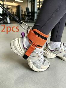 1 Pair Unisex Cable Training Ankle Straps, Adjustable Gym Cable Ankle Straps For Glute Kickbacks, Hip Training, Leg Extensions, Leg Curls, Hip Machine Training, Cable Machine Ankle Accessories - Multicolor - View 9
