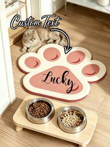 Personalized Dog Food Mat, Dog Feeding Mat, Customizable Pet Name Dog Food Mat, Personalized Dog Bed Mat, Customizable According To Your Dog's Name, Pet Feeding Mat, Suitable For Dogs, Cats, Puppies Accessories - Multicolor - View 7