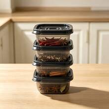 100ml Stackable Small Food Storage Containers, Mini Square Boxes Without Silicone Gasket, PP5 Stackable Spice & Snack Container, Reusable Spice & Sauce Container, Microwave Oven Dishwasher Compatible - View 11