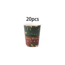 10/20/50/80 Pcs,Merry Christmas Disposable Party Tableware Kit,Pine Branch Golden Snowflake Gift Box 7 Inch & 9 Inch Paper Plates Napkins And Cups,Festive Holiday Table Decor For Pre-Xmas Family Feast,Winter Wonderland Gathering - Multicolor - View 13