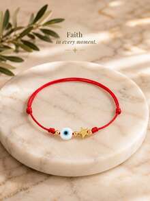 1PC Fashionable Minimalist Evil Eye Bracelet, Adjustable Bracelet, Lucky Bracelet, Birthday Gift, Daily Wear - Multicolor - View 5