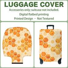 1PC, Flat Print Design, Luggage Cover (Only Luggage Cover, Not Including Luggage), Suitable For 20 To 30 Inch Luggage, Made Of Thickened High-Quality Fabric, Essential Accessory For Your Travel And Checked Luggage. - Multicolor - View 14