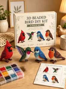 Christmas Bead Stringing Kit Set, Containing An Instruction Manual And A Set Of Handmade Materials. The Handmade Kit Is Suitable For Adults, Family Collaboration, Christmas Gifts, And Home Decorative Handcrafting. Handcrafting Set. - Sets - View 7
